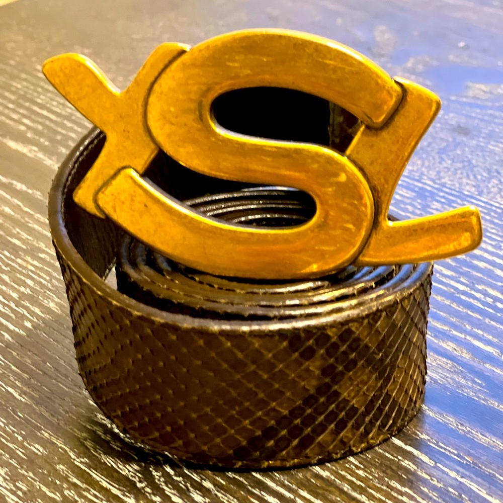 YSL SNAKE SKIN BELT